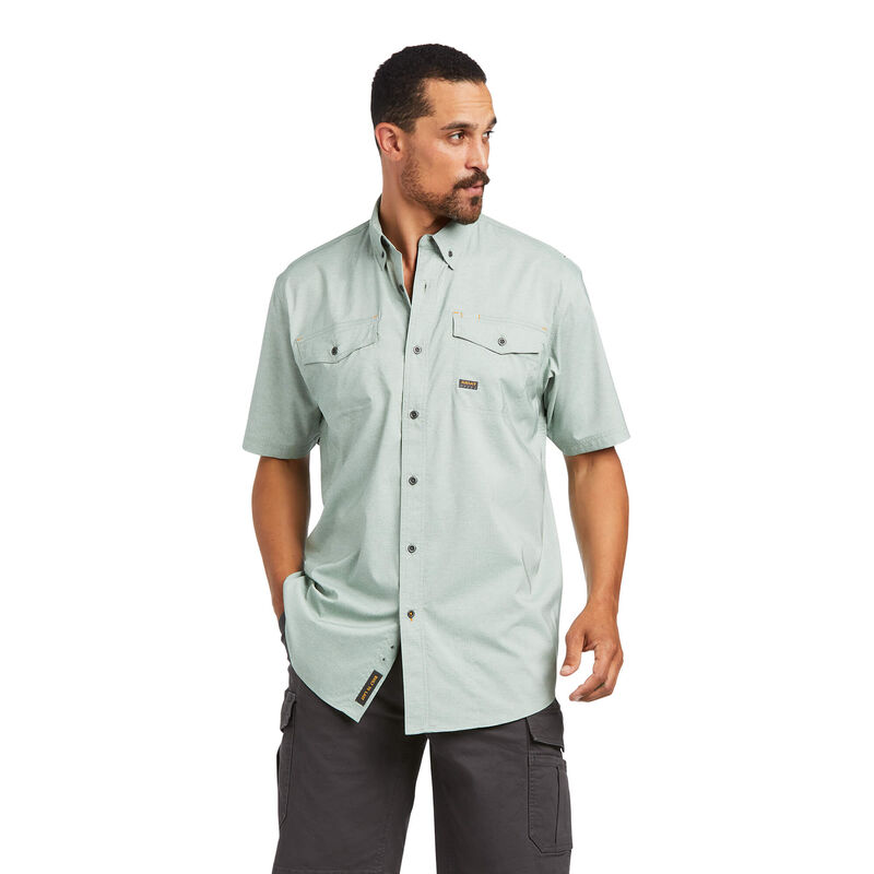 Ariat Hemden Herren - Rebar Made Tough Venttek Durastretch Work HellGrün ( ZCODQ-3692 )